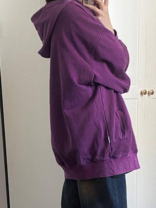 Cartoon Graphic Fleece Lined Pullover Hoodie Product Image