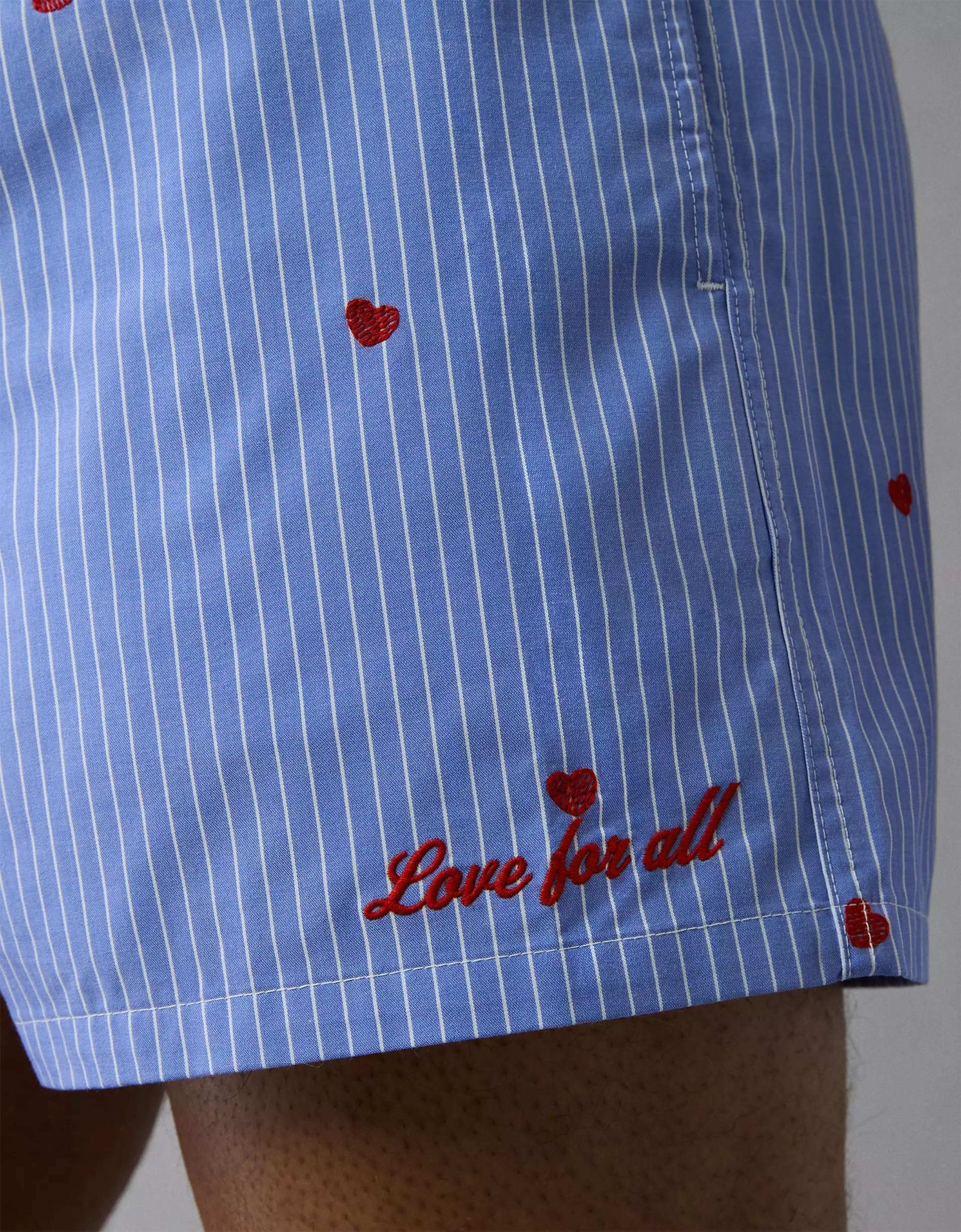 AEO Men's Striped Hearts Poplin Pocket Boxer Short Product Image