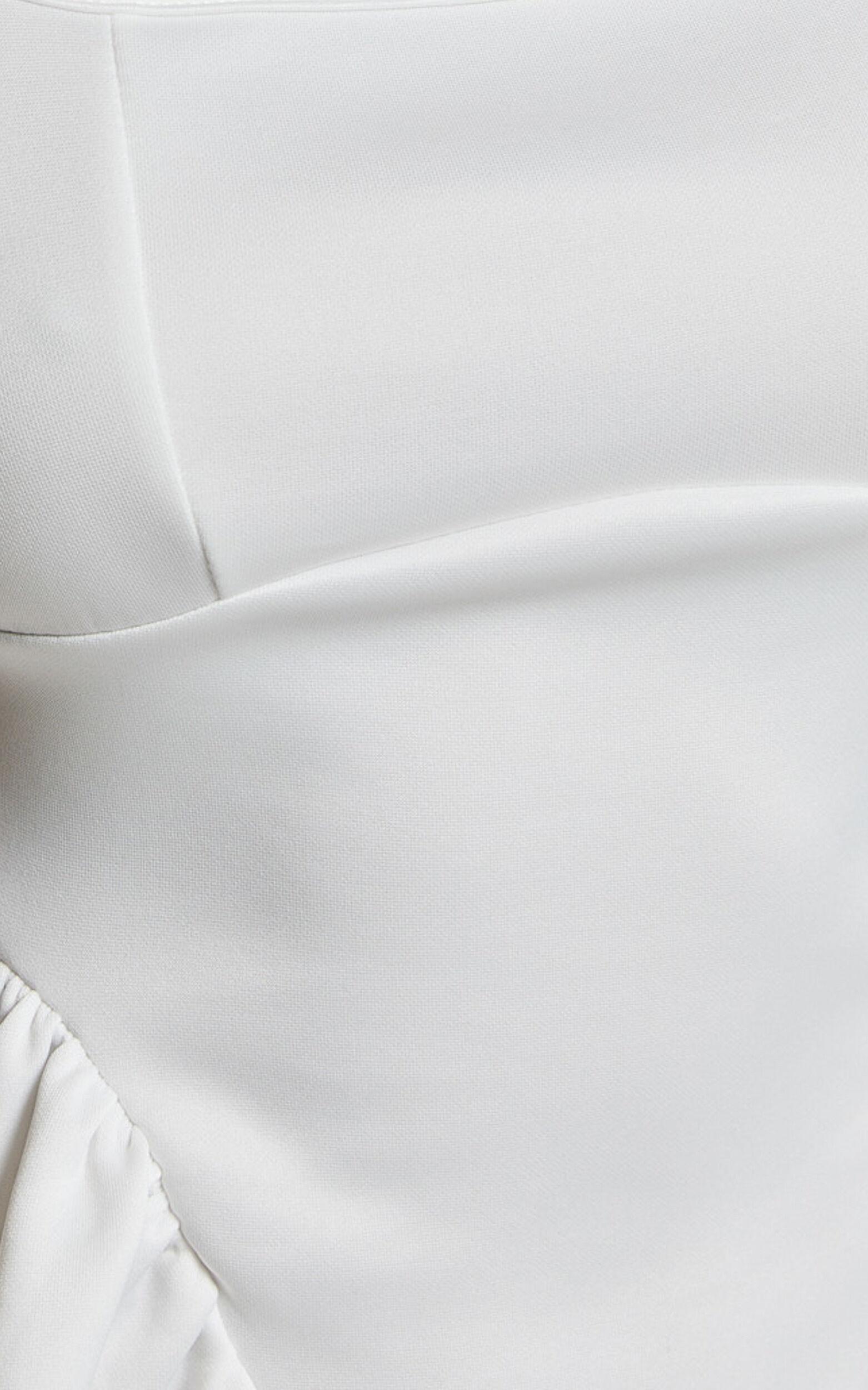 Rae Mini Dress - Fit and Flare Babydoll Mini Dress in White Product Image