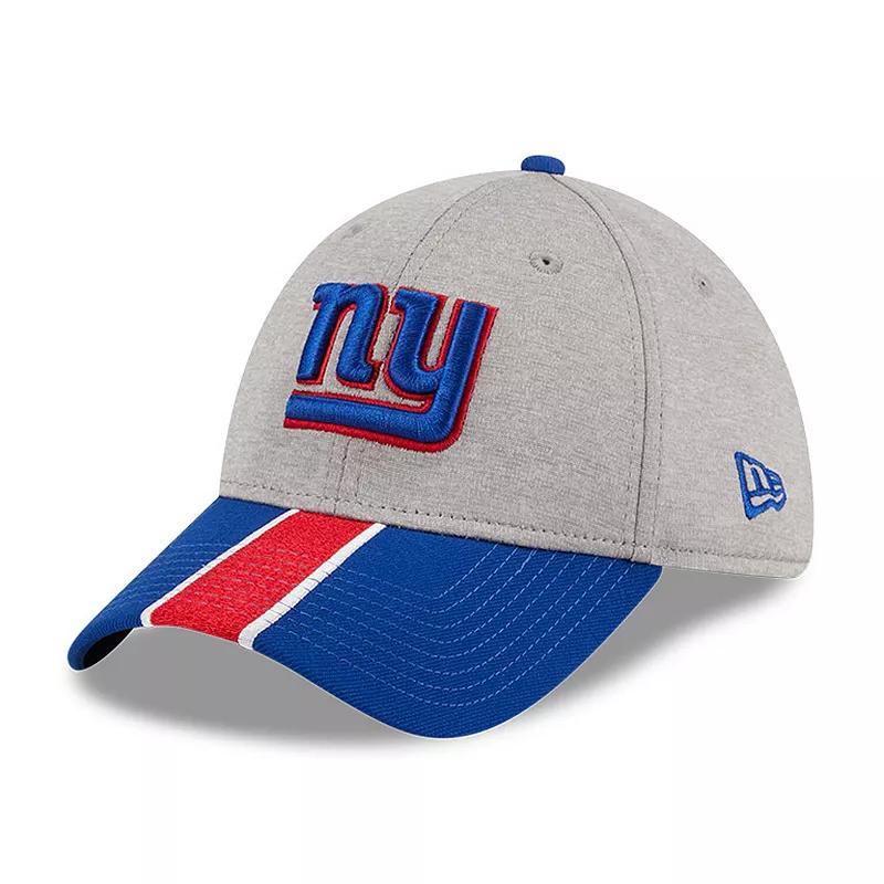 Men's New Era Heather Gray/Royal New York Giants Striped 39THIRTY Flex Hat,  Product Image