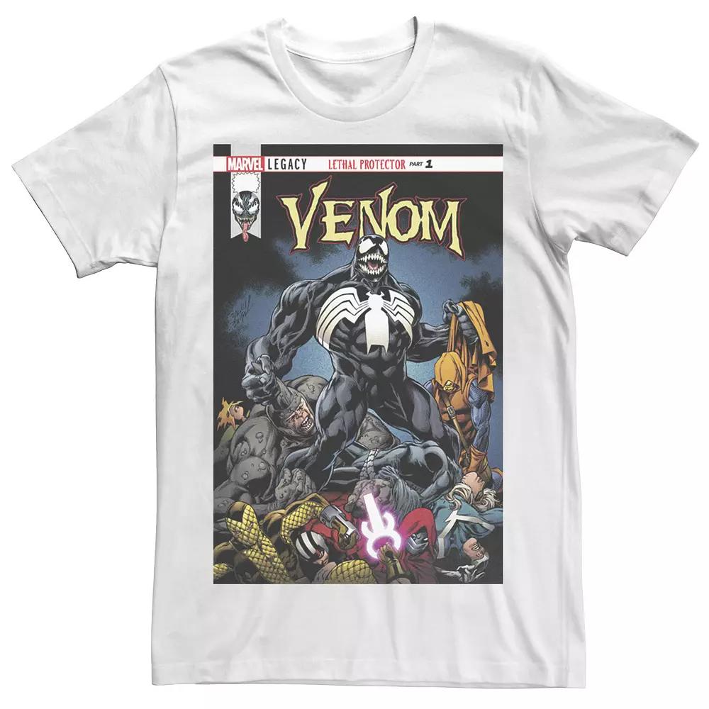 Men's Marvel Venom Lethal Pileup Comic Cover Tee, Size: Medium, White Product Image