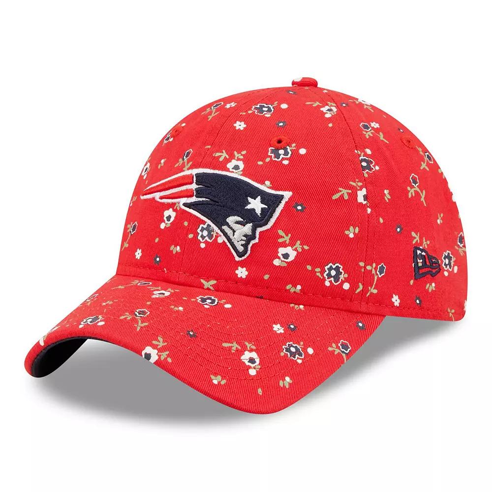 Women's New Era Red New England Patriots Floral 9TWENTY Adjustable Hat Product Image