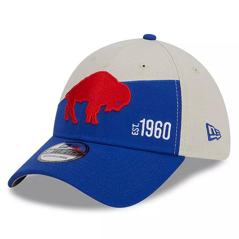 Men's New Era Cream/Royal Buffalo Bills 2023 Sideline Historic 39THIRTY Flex Hat, Size: Large/XL, Beige Product Image