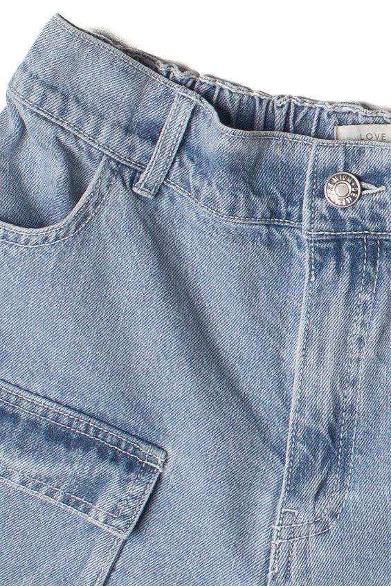 Denim Cargo Shorts Product Image