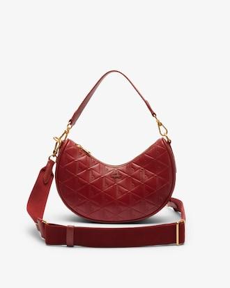 Maheki Embossed Leather Half Moon Purse Product Image