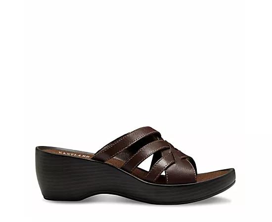 Eastland Poppy Women's Leather Slide Wedge Sandals,  Product Image