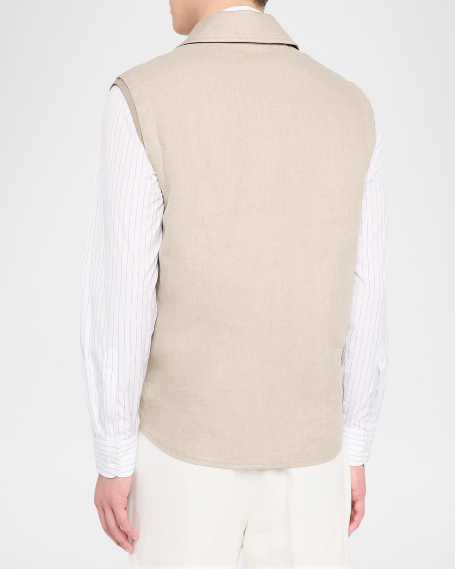 Men's Reversible Linen Full-Zip Vest Product Image