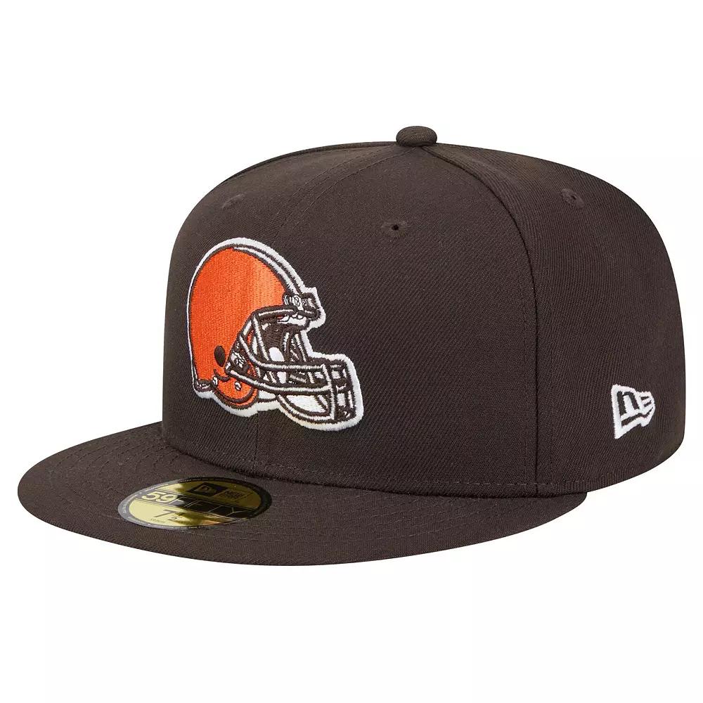 Men's New Era Brown Cleveland Browns Main 59FIFTY Fitted Hat,  Product Image