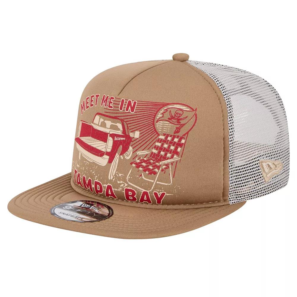 Men's New Era Tan Tampa Bay Buccaneers Meet Me 9FIFTY Snapback Hat, Team Product Image