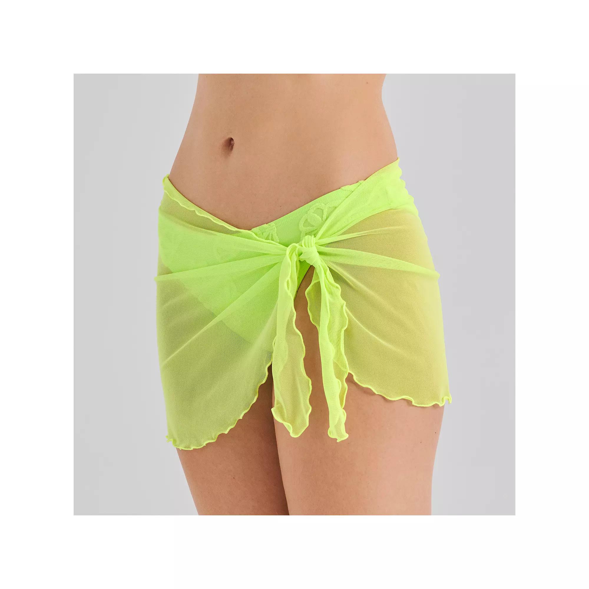 Juniors' Ninety-Nine° Mini Sarong Mesh Swim Cover Up, Women's, Dragon Fruit Product Image