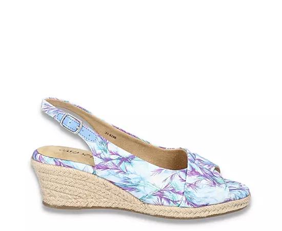 Easy Street Womens Devlin Wedge Sling Back Sandal Product Image