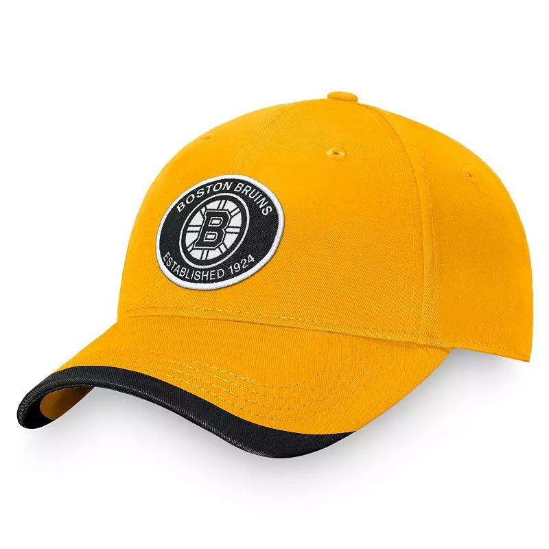 Men's Fanatics Branded Gold Boston Bruins Fundamental Adjustable Hat Product Image
