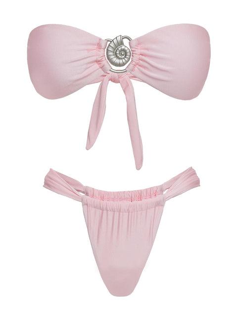 Elaila Bandeau Bikini Top Pink Product Image