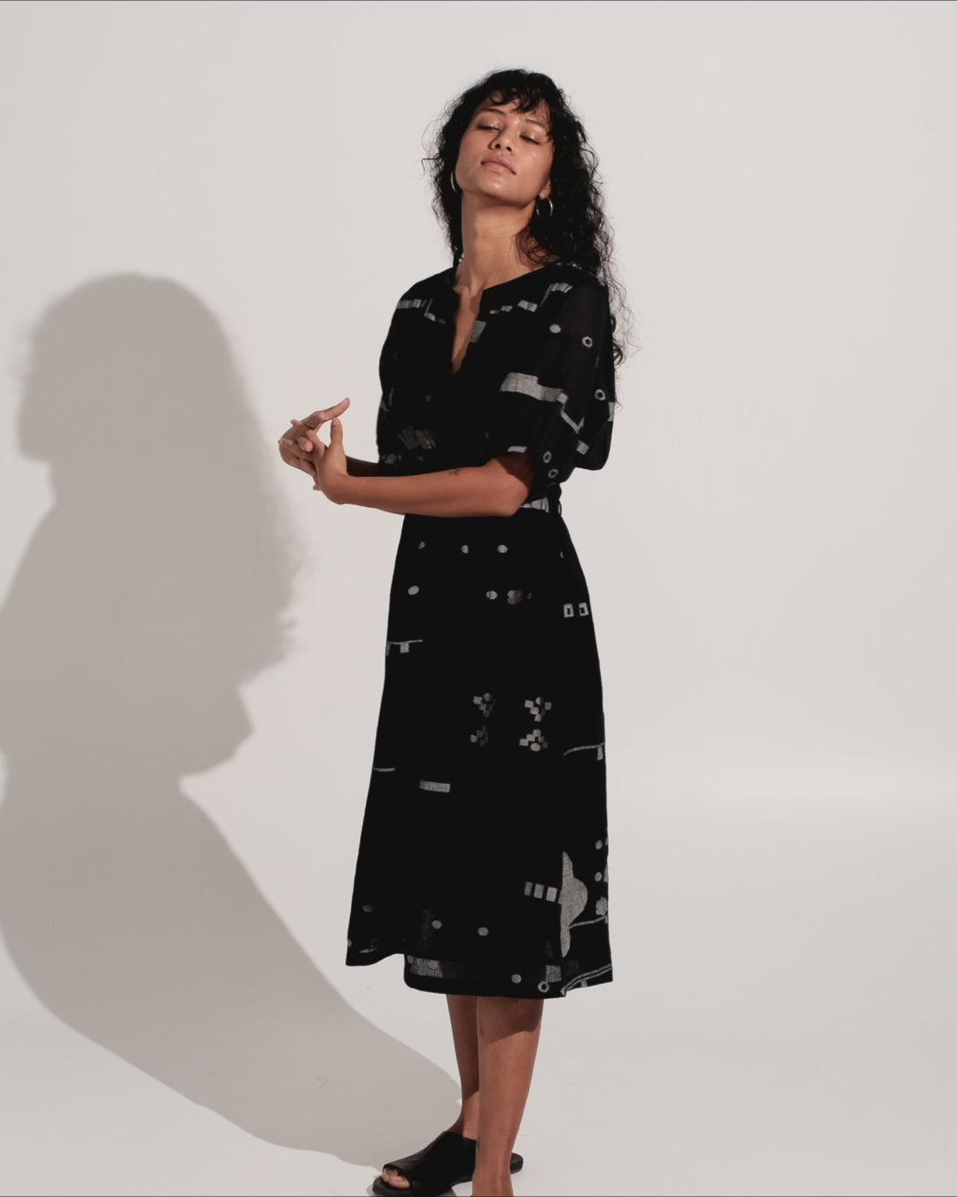 Elasticated waist midi dress Product Image