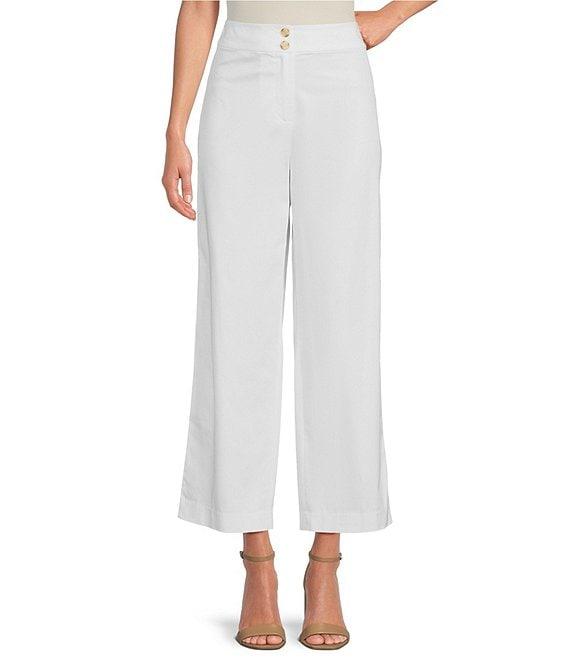 tyler boe Victoria Twill Woven Wide-Leg Ankle Pants Product Image