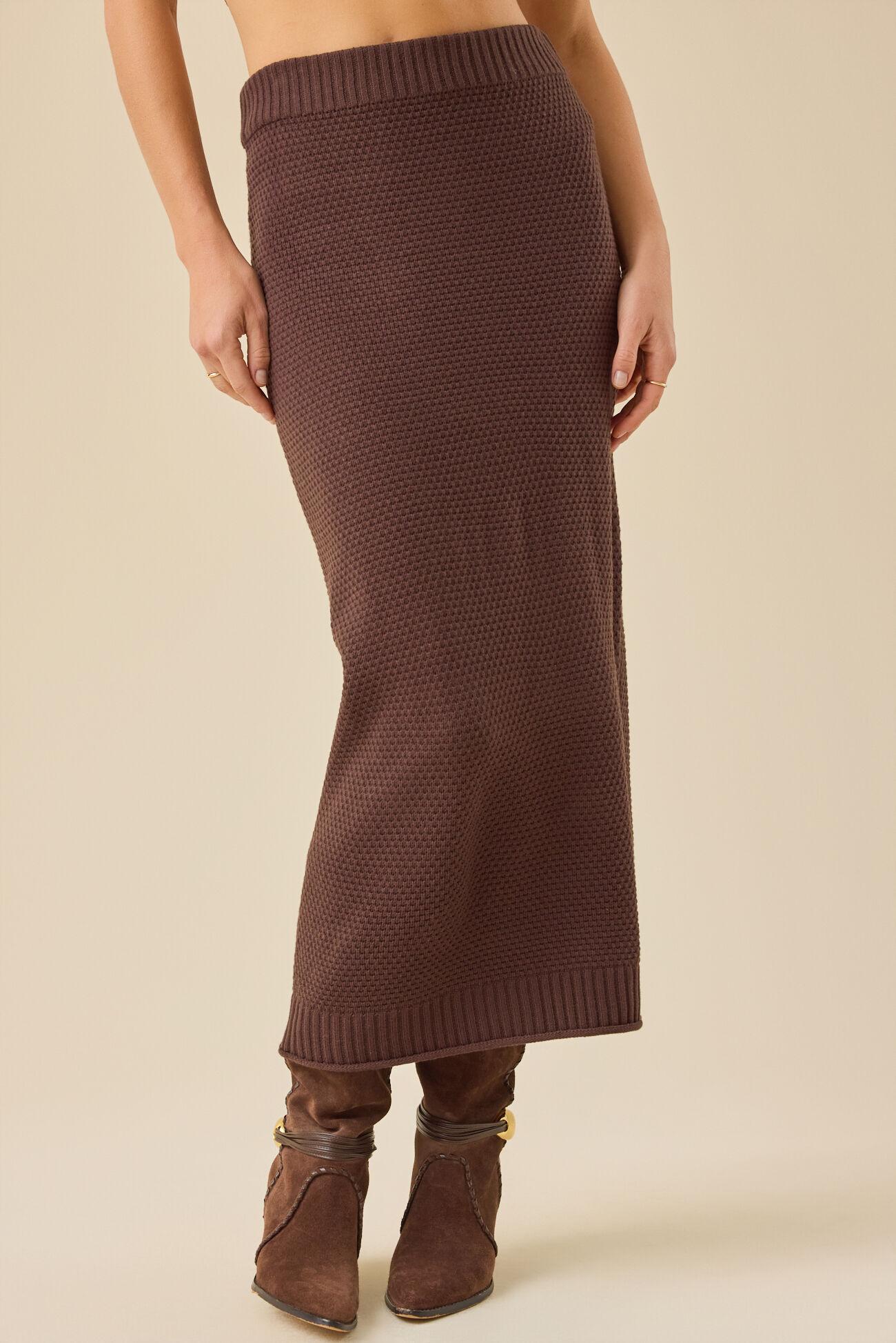Shay Knit Midi Skirt Product Image