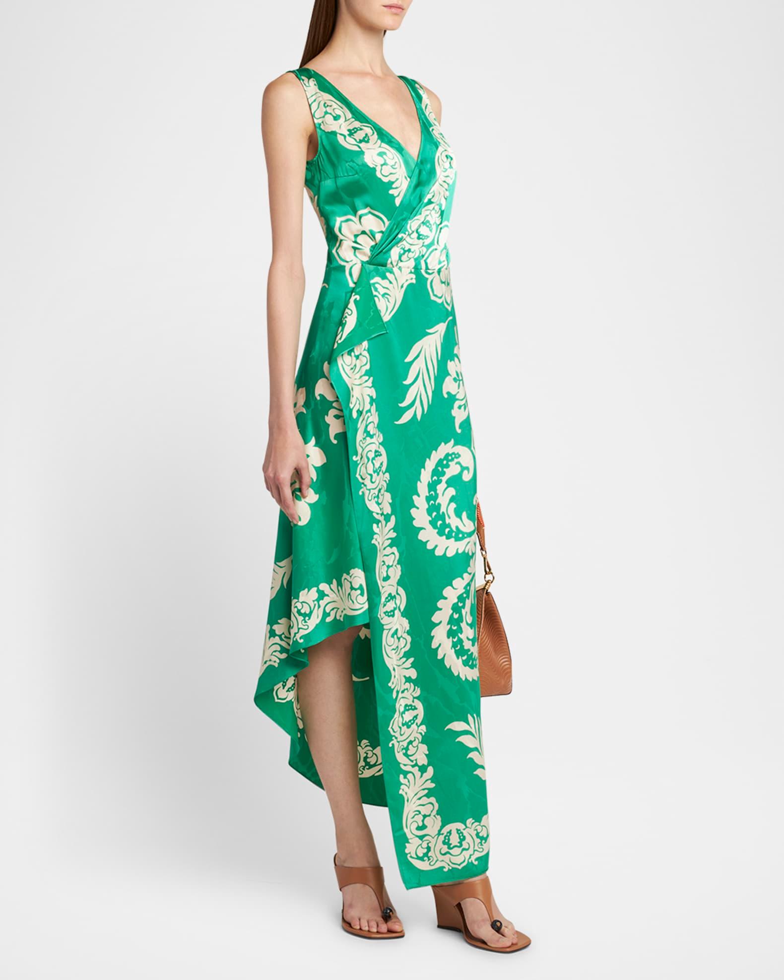 Wrap Draped Sleeveless Maxi Dress Product Image