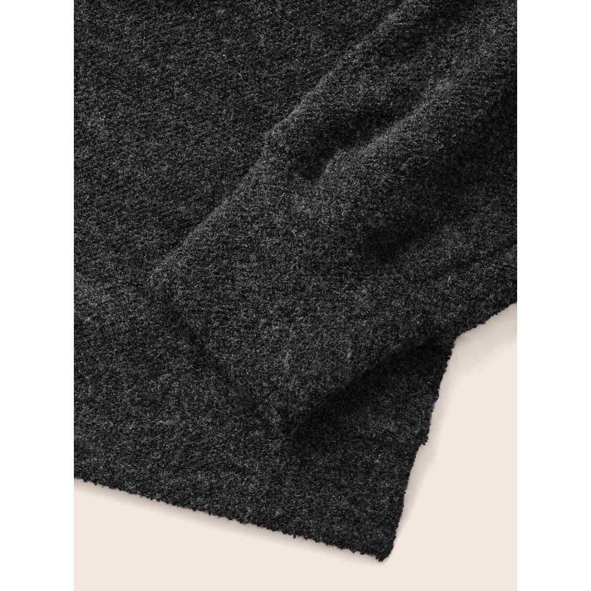 Plus Size Textured Off Shoulder Drop Shoulder Sleeve Sweatshirt Women DimGray Casual Non One-shoulder neck Everyday Sweatshirts BloomChic 26/4X Product Image