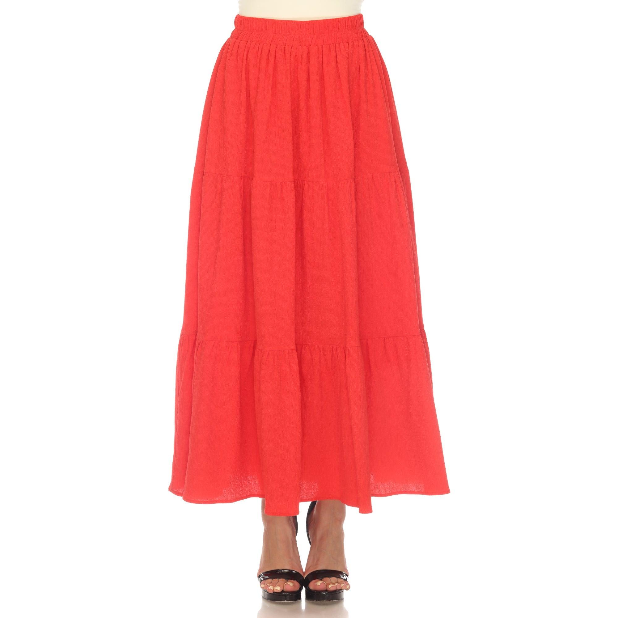Pleated Tiered Maxi Skirt Product Image