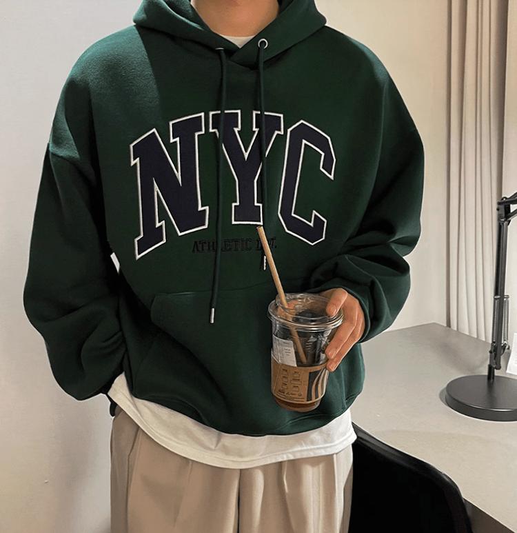 RT No. 10955 EMBROIDERED NYC PULLOVER HOODIE Product Image