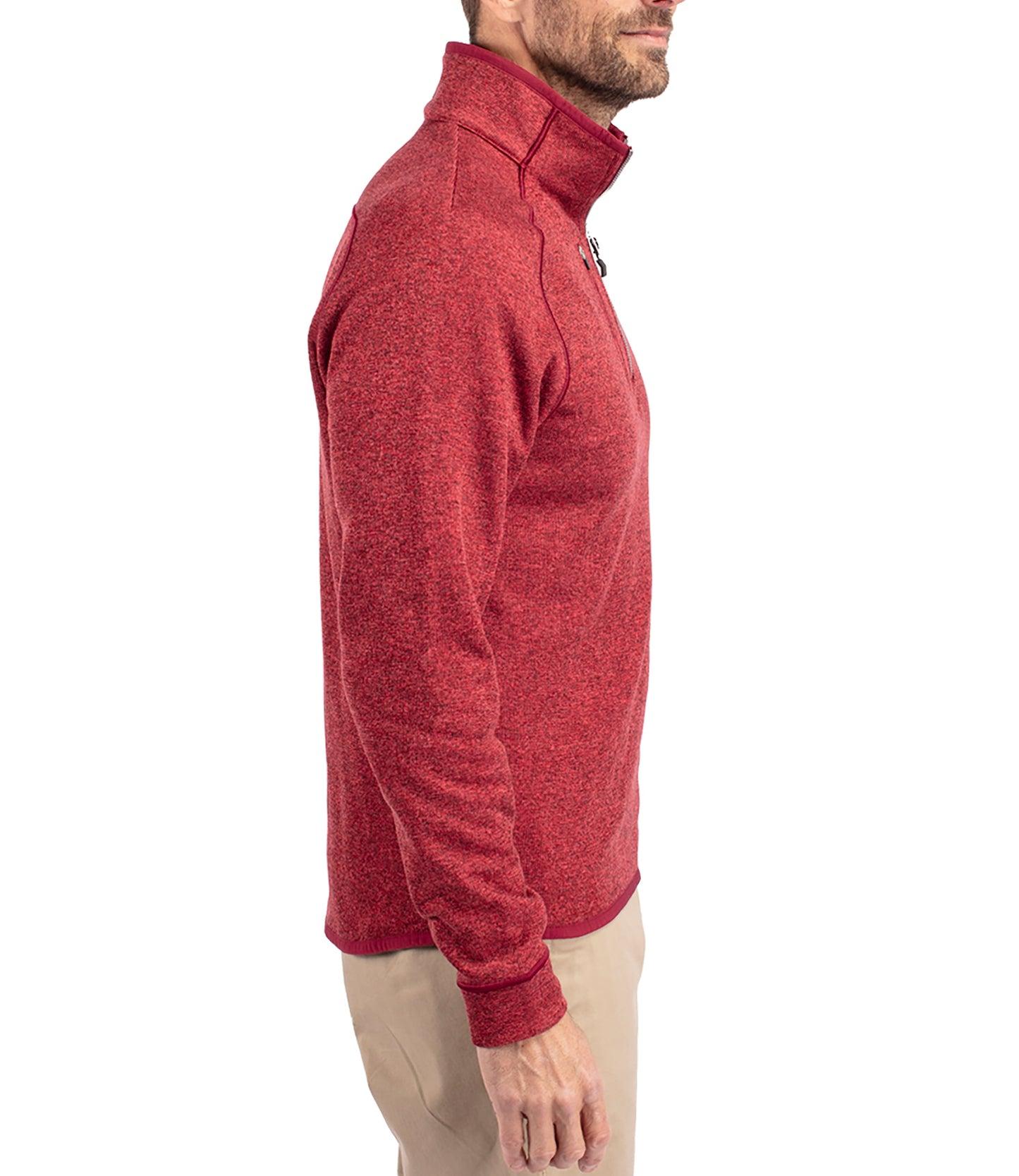 Cutter & Buck Mainsail Sweater-Knit Mens Half Zip Pullover Jacket Product Image