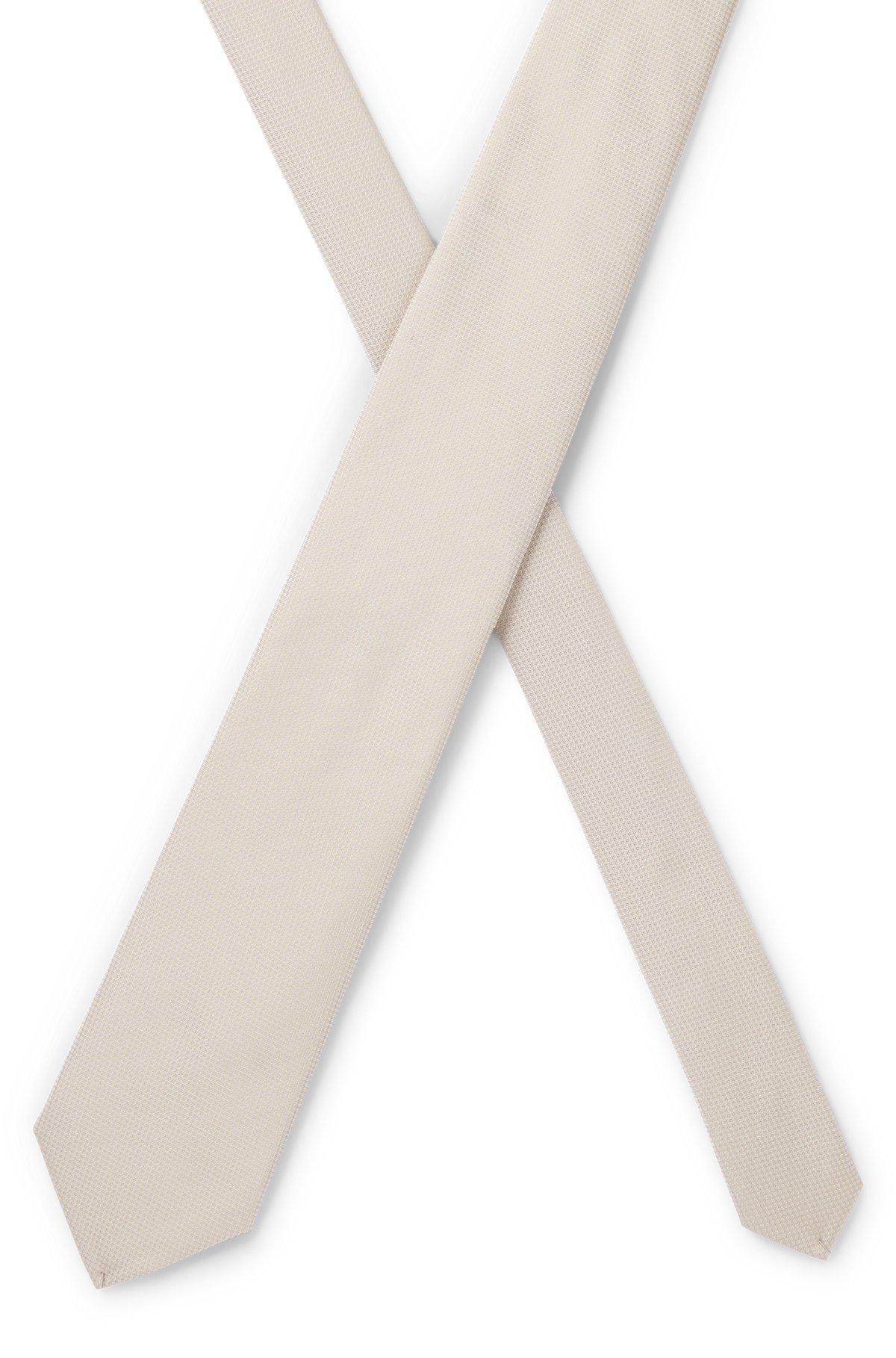 Micro-pattern jacquard tie with silk Product Image