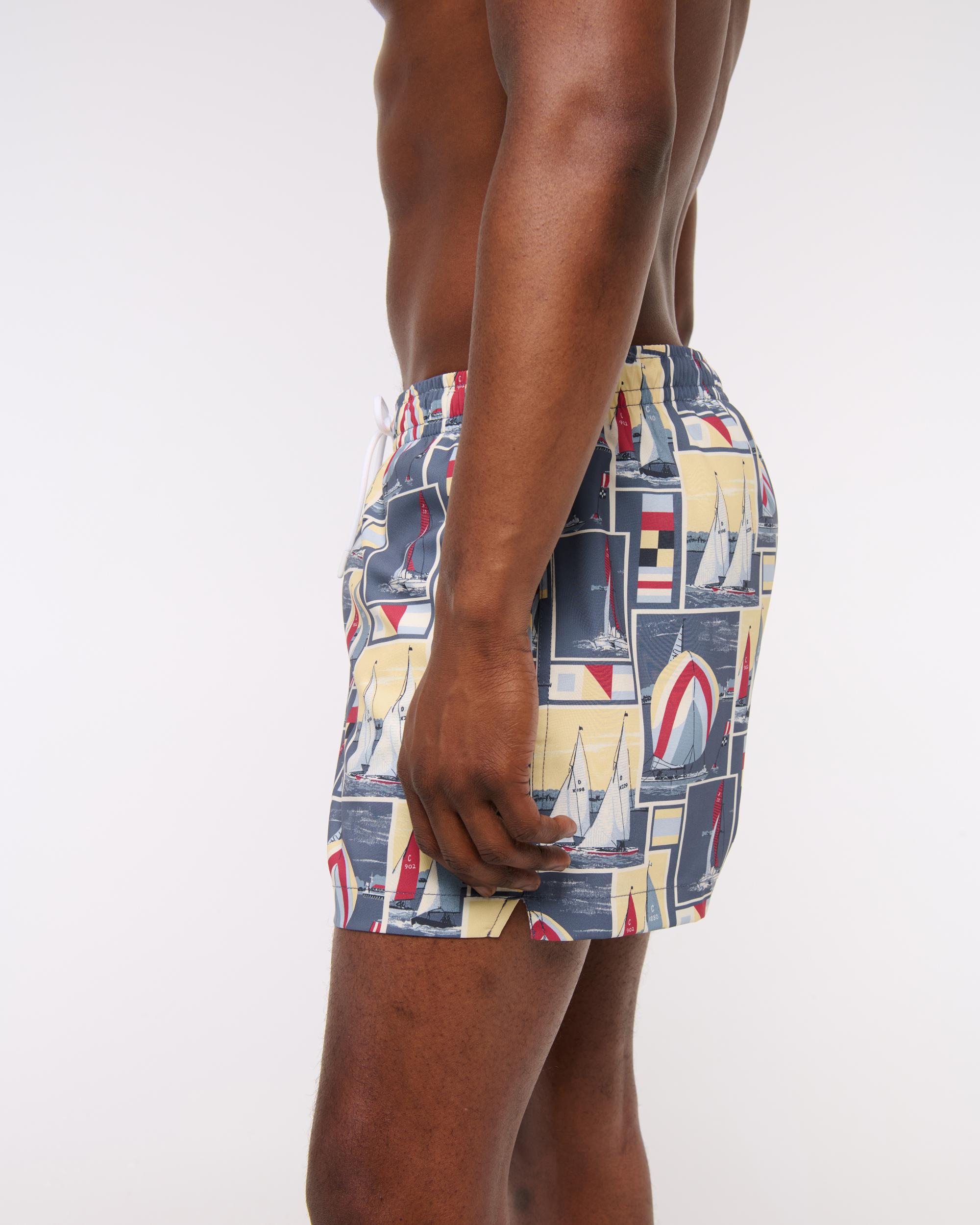 Pull-On Micro-Seersucker Swim Trunk Product Image