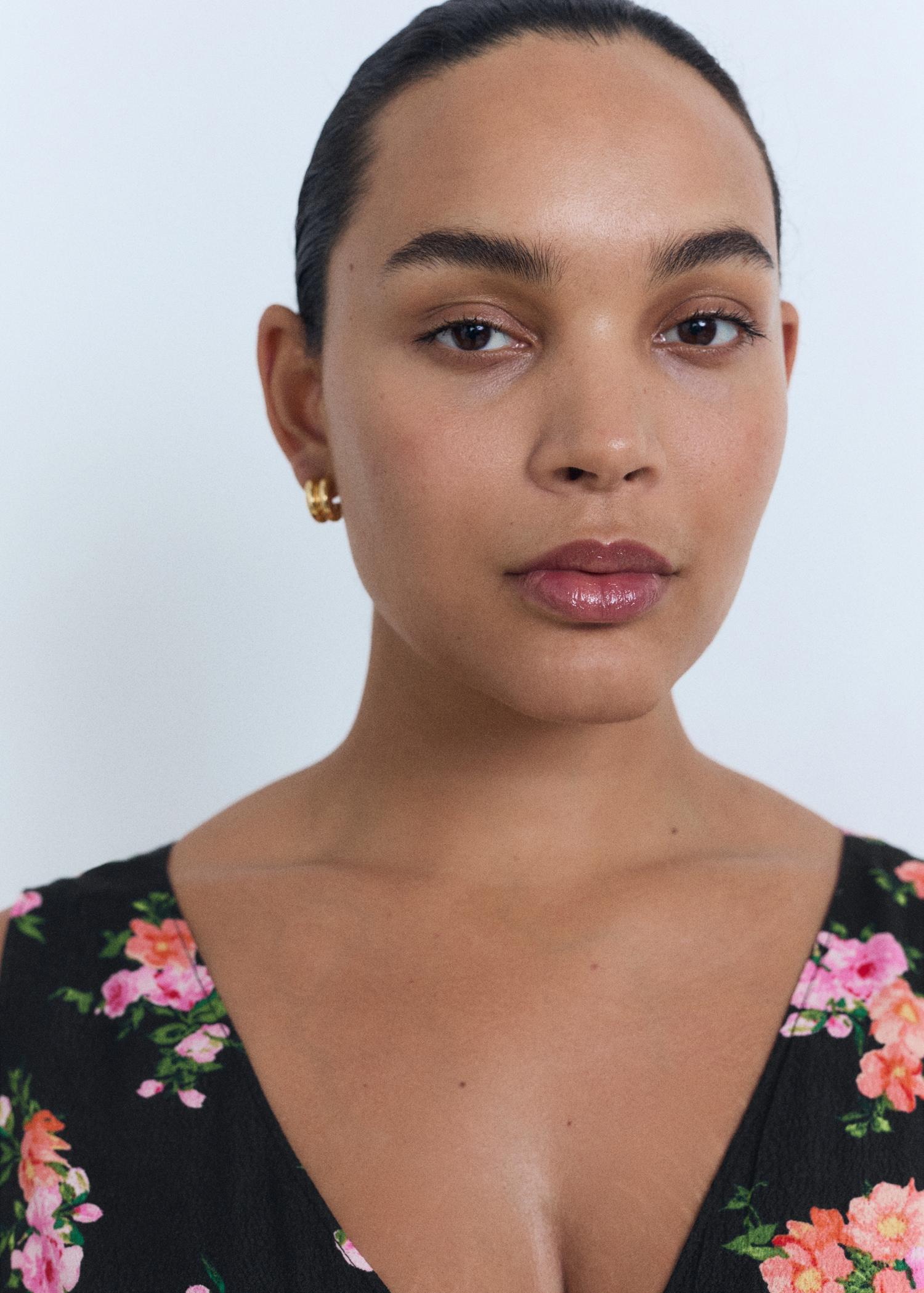 Long floral dress - Women | MANGO USA Product Image