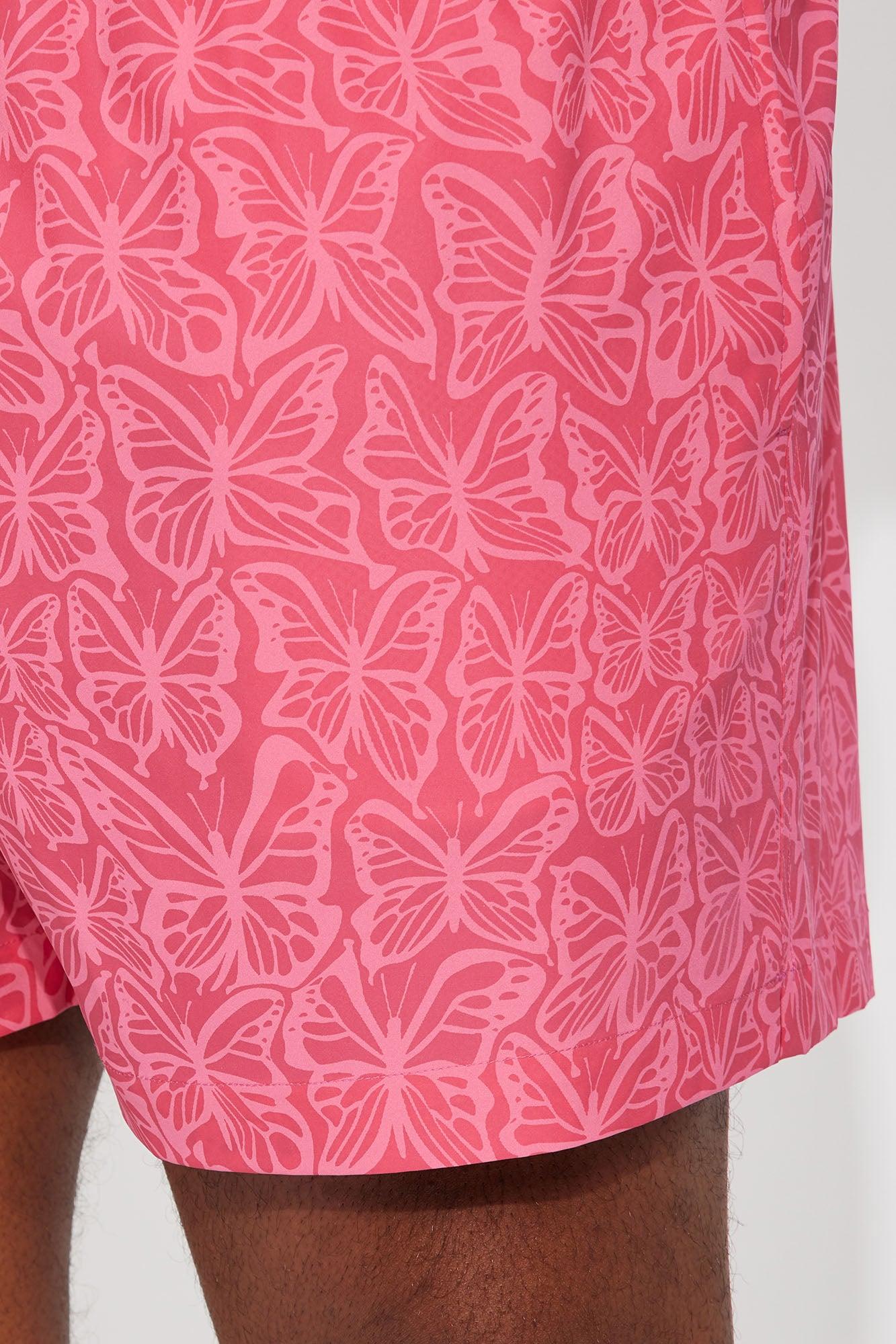 Born 2 Fly Print Change Swim Mid Trunk - Pink Product Image