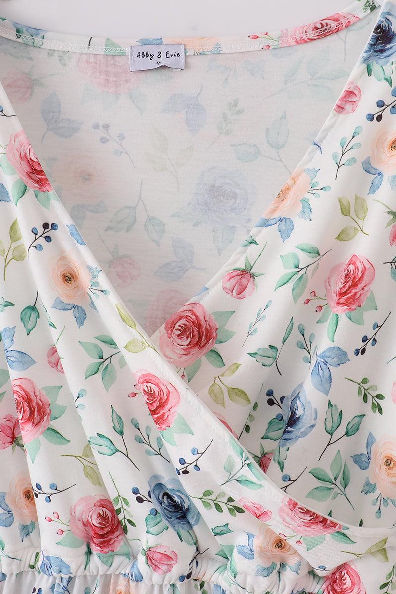 Bow applique print mom&me dress Product Image