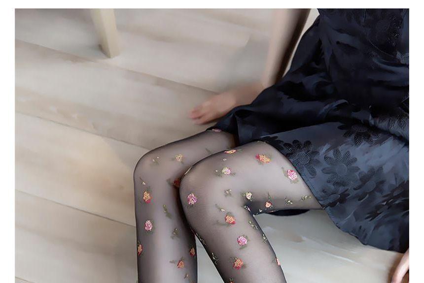 Floral Print Tights Product Image