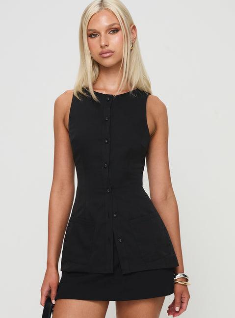 Mystick Vest Top Black Product Image