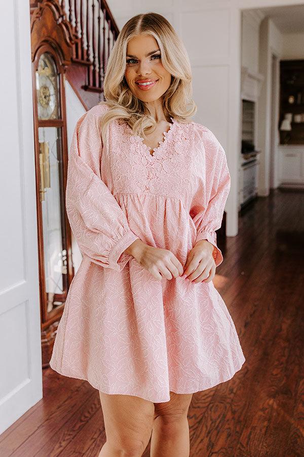 Sweet Magnolia Jacquard Mini Dress Product Image