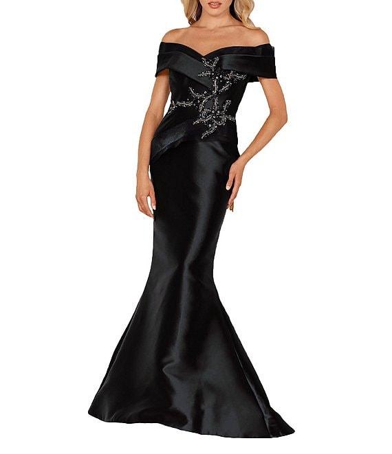 Terani Couture Beaded Off-the-Shoulder Mermaid Gown Product Image