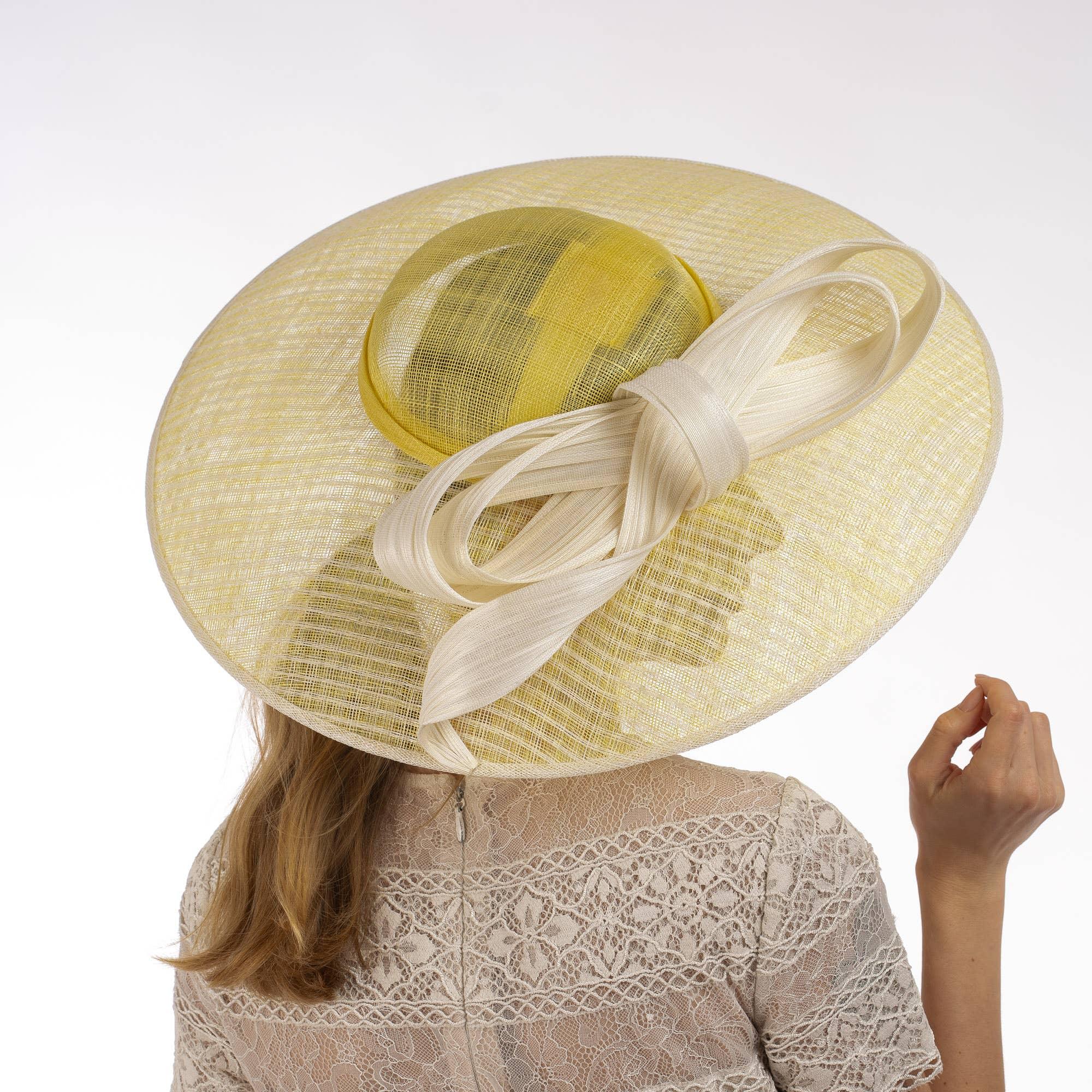 Dual Color Sinamay Base With Jinsin Buntal Bow Product Image