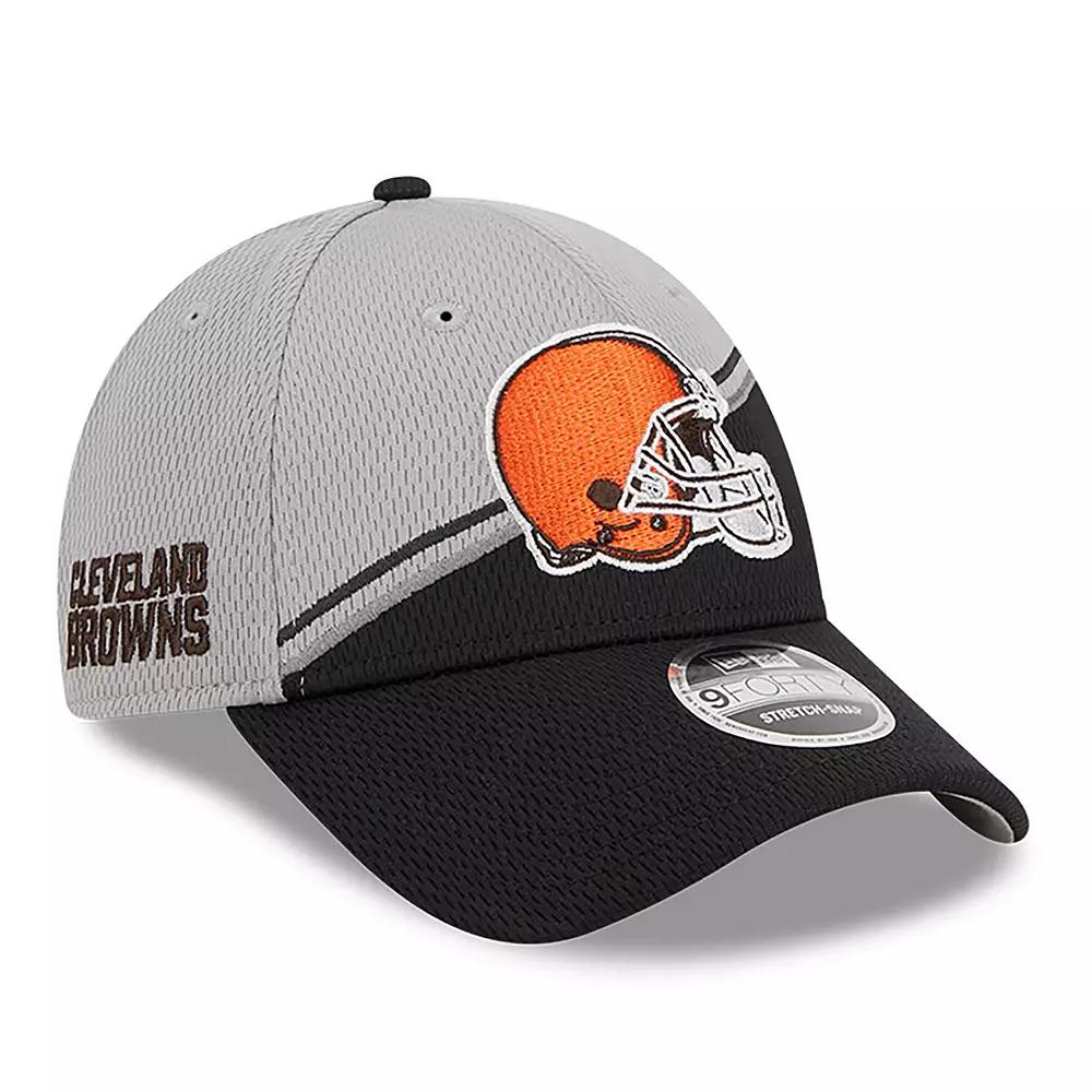 Men's New Era  Gray/Black Cleveland Browns 2023 Sideline 9FORTY Adjustable Hat, Grey Product Image