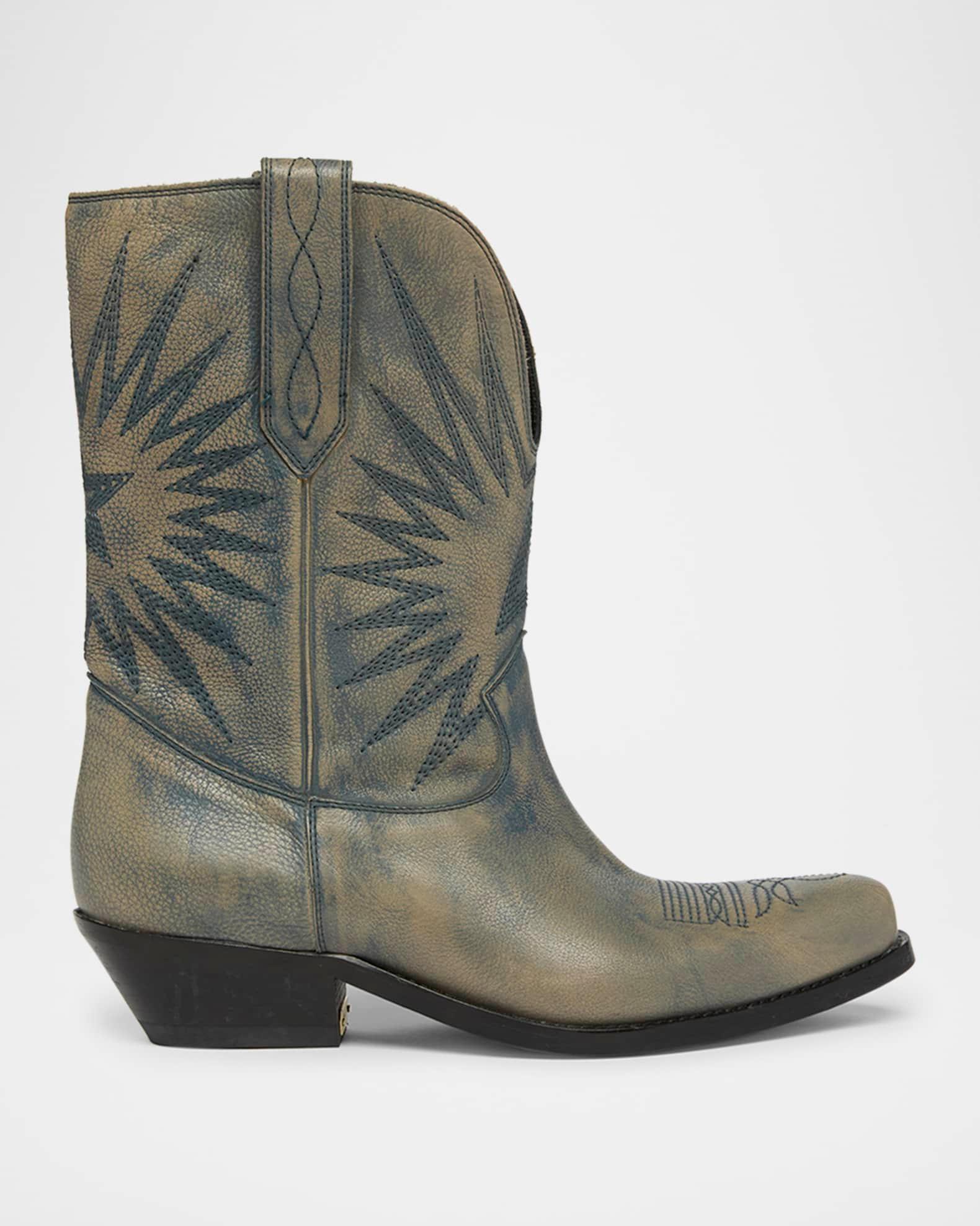 Wish Star Treated Leather Western Boots Product Image