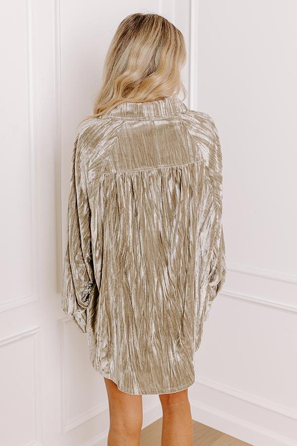 Bordeaux Bliss Velvet Button Up Product Image