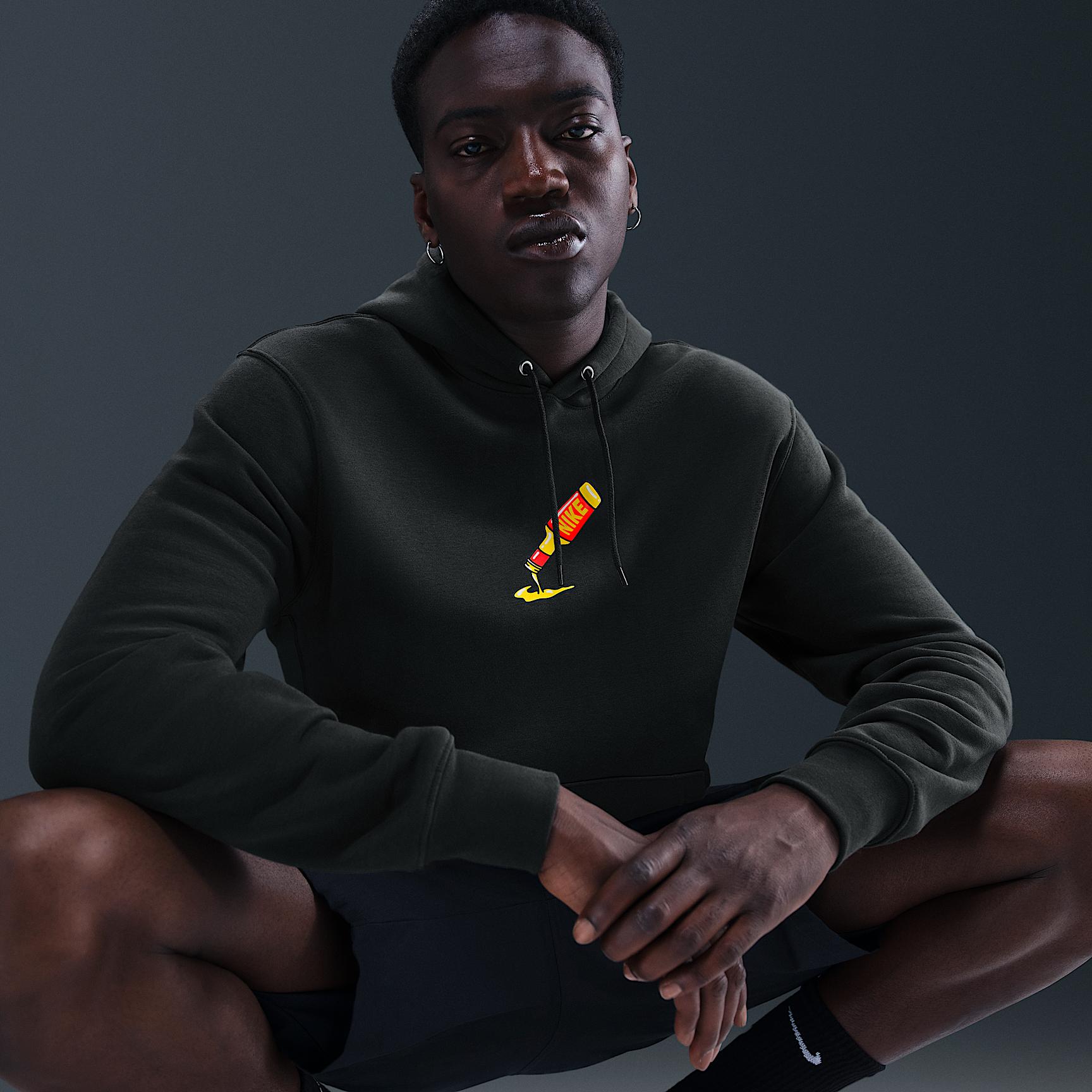 Mens Nike Sportswear Club Sole Food Pullover Fleece Hoodie | IB4144-045 Product Image