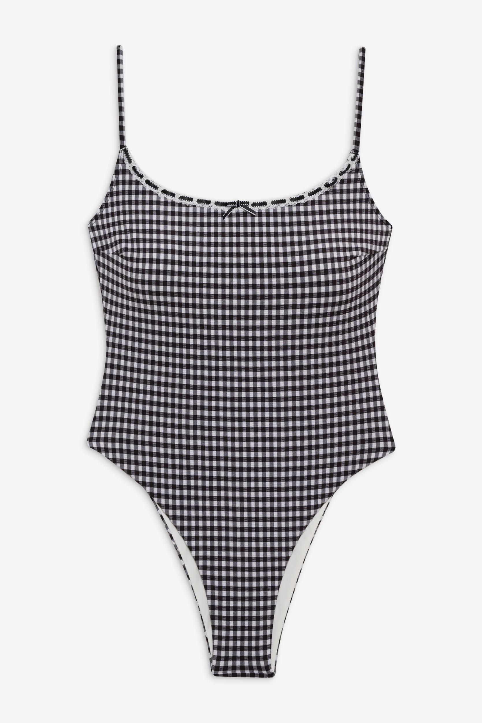 Juliet Cheeky One Piece Swimsuit - Blackberry Gingham Product Image