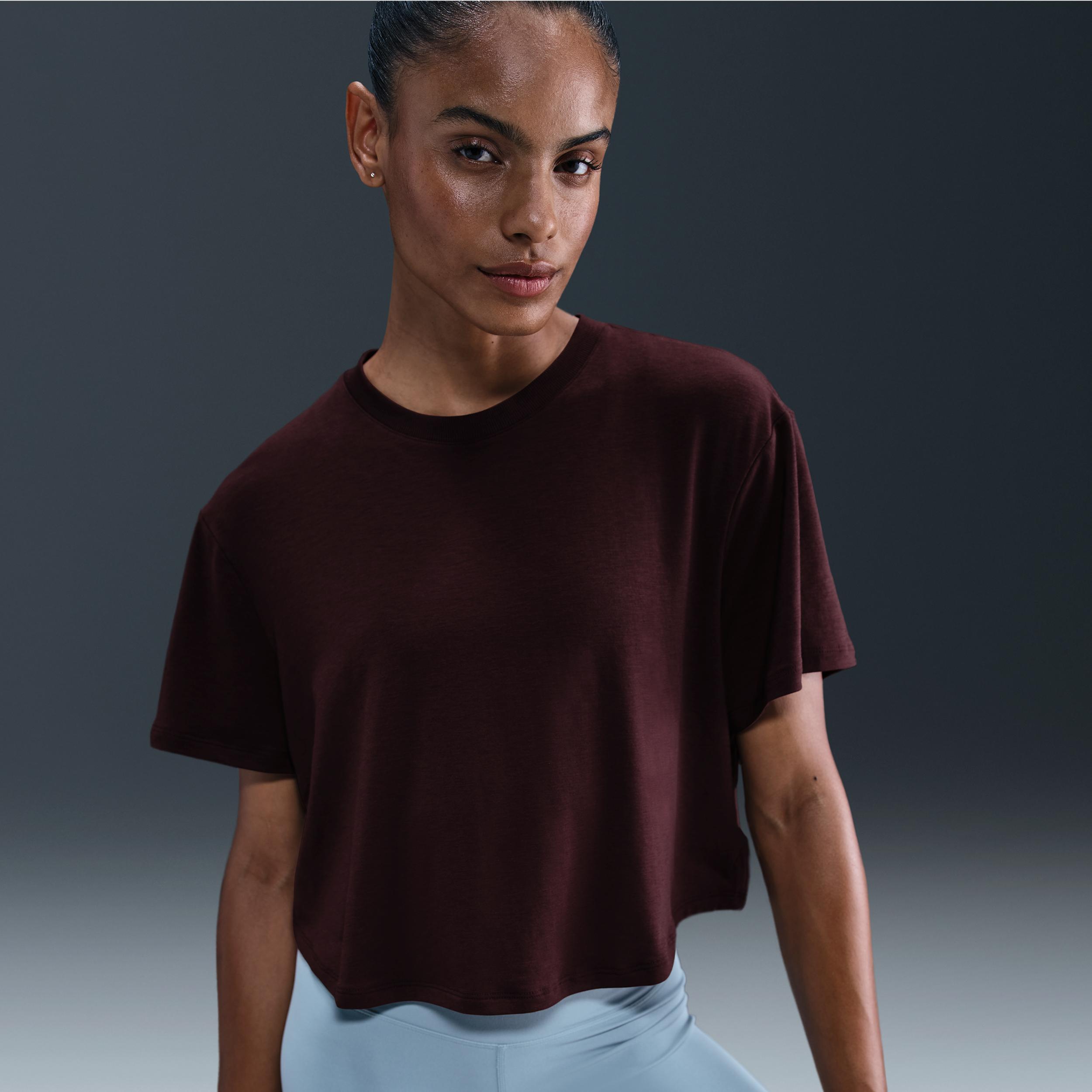 Nike Women's One Relaxed Dri-FIT Cropped Short-Sleeve Top Product Image