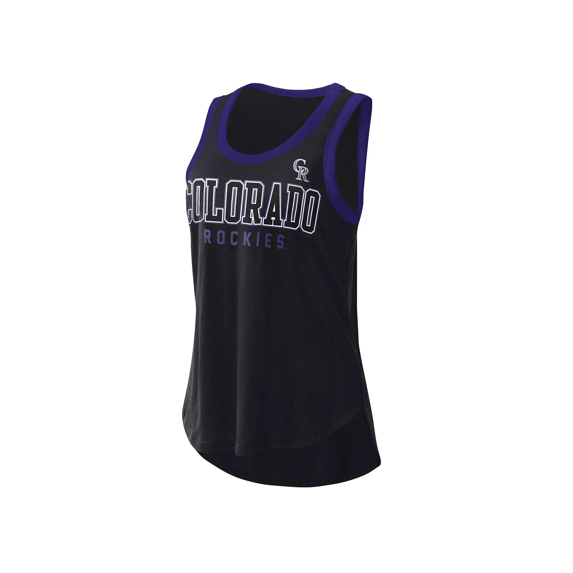 Women's G-III 4Her by Carl Banks  Black Colorado Rockies Clubhouse Tank Top, Size: Small Product Image
