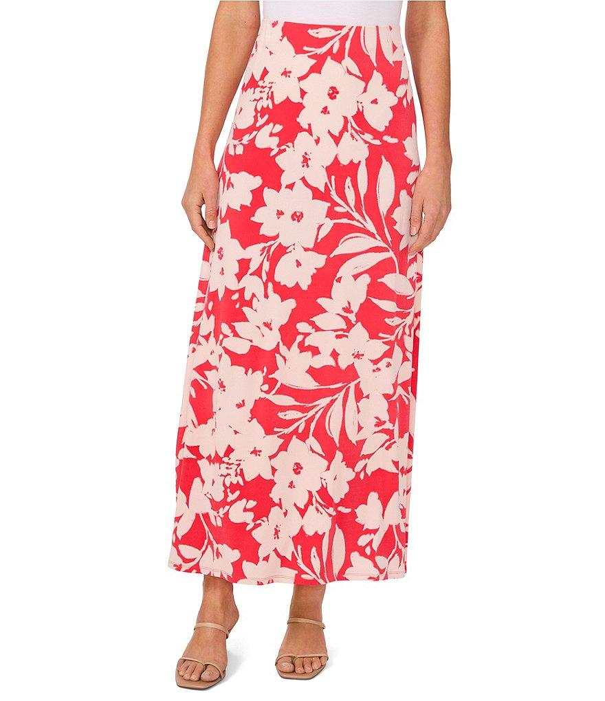 Vince Camuto Floral Print Maxi A-Line Skirt Product Image