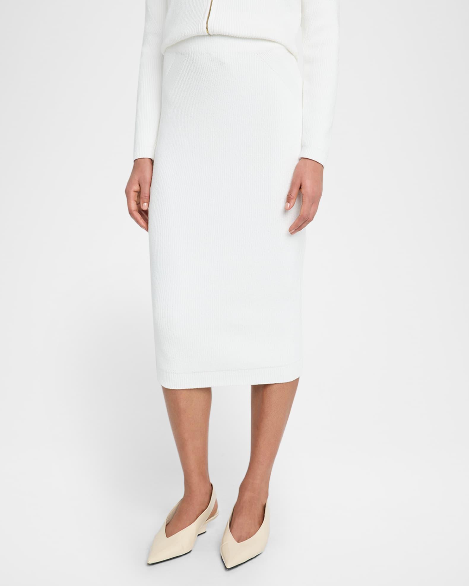 Rib-Knit Midi Skirt Product Image