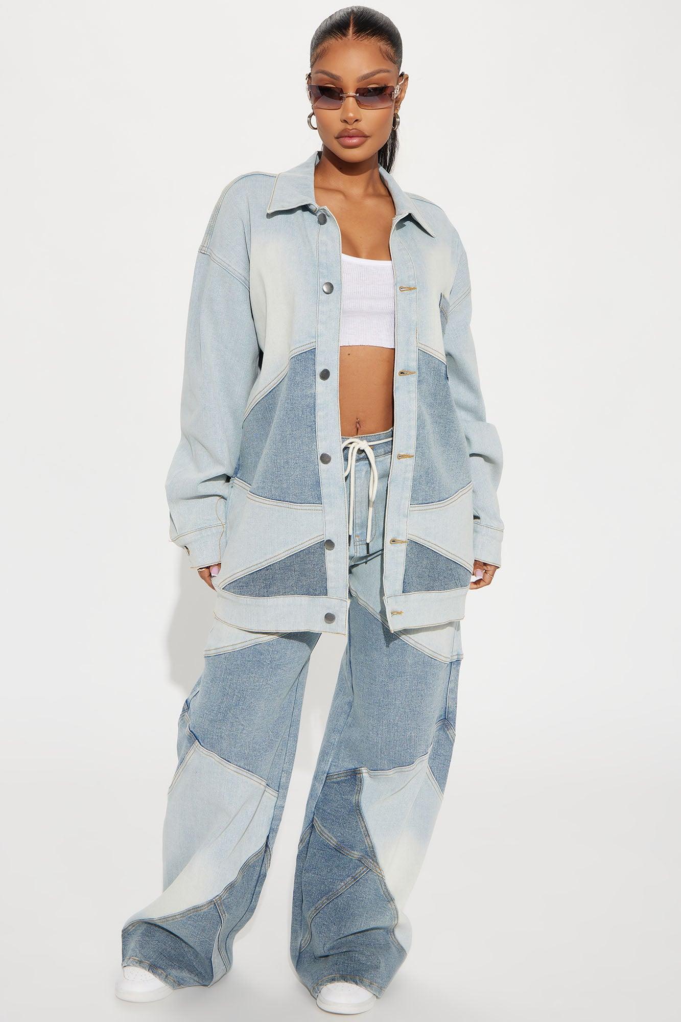 Better Shape Up Oversized Denim Shacket - Light Wash Product Image