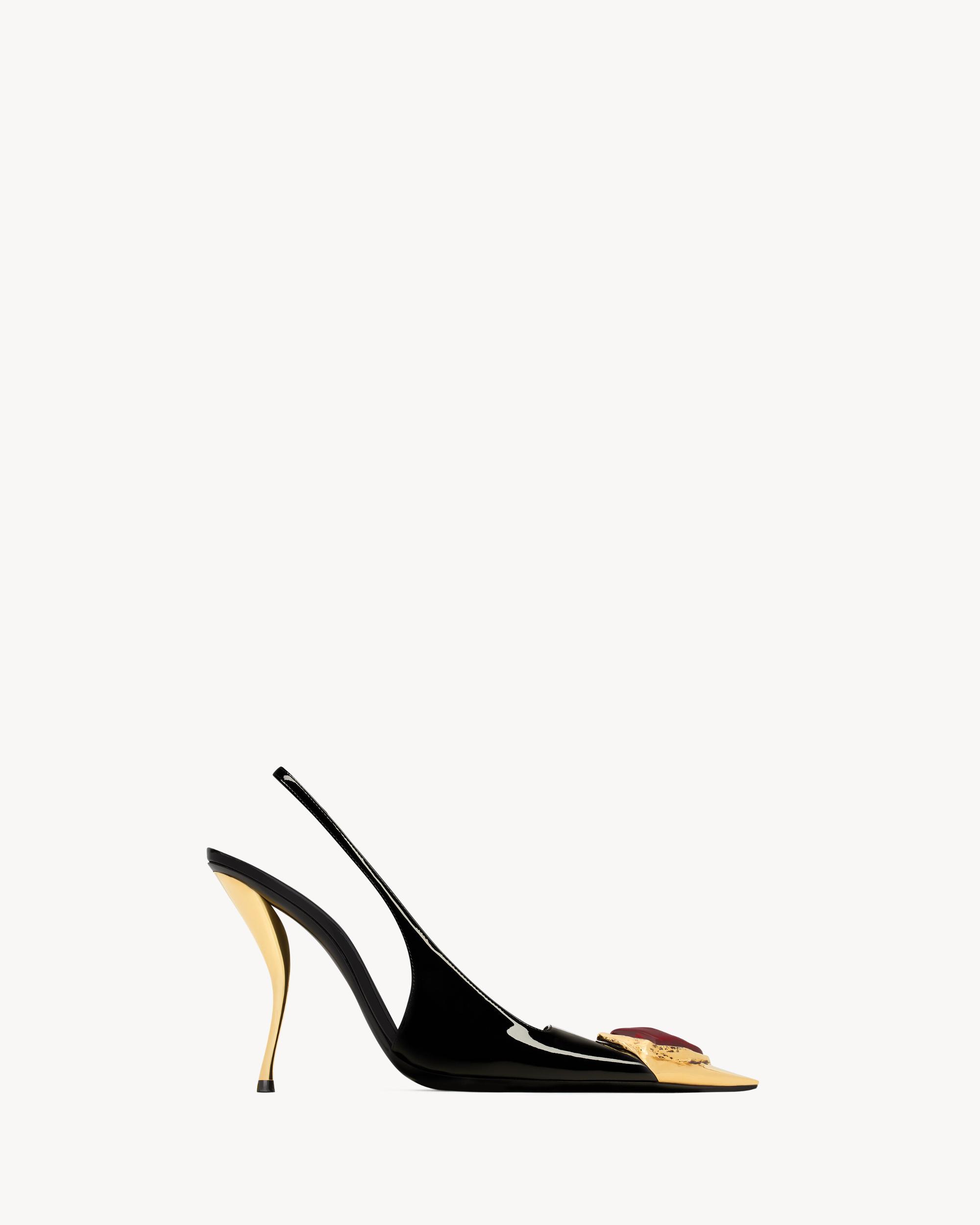 LOULOU slingback pumps in patent leather Product Image