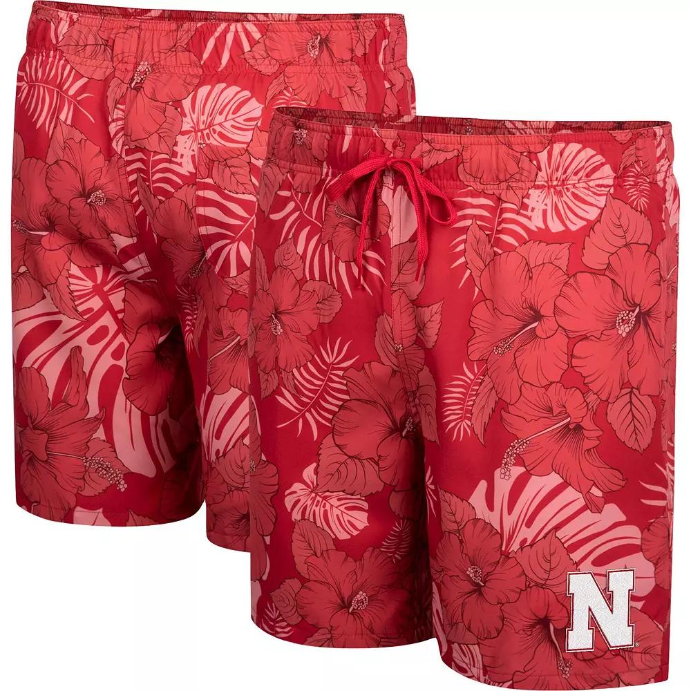 Men's Colosseum Scarlet Nebraska Huskers The Dude Swim Shorts, Size: Small, Red Product Image