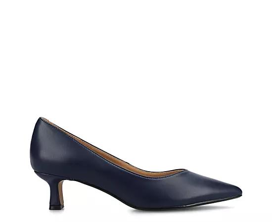 Journee Pammie Medium and Wide Width Women's Slip-On Kitten Heel Pumps,  Product Image