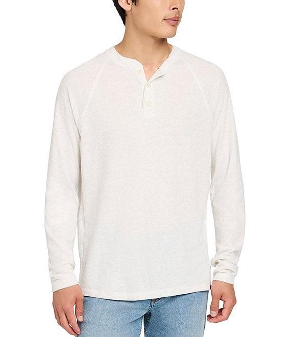 Faherty Cloud Long Sleeve Henley Shirt Product Image
