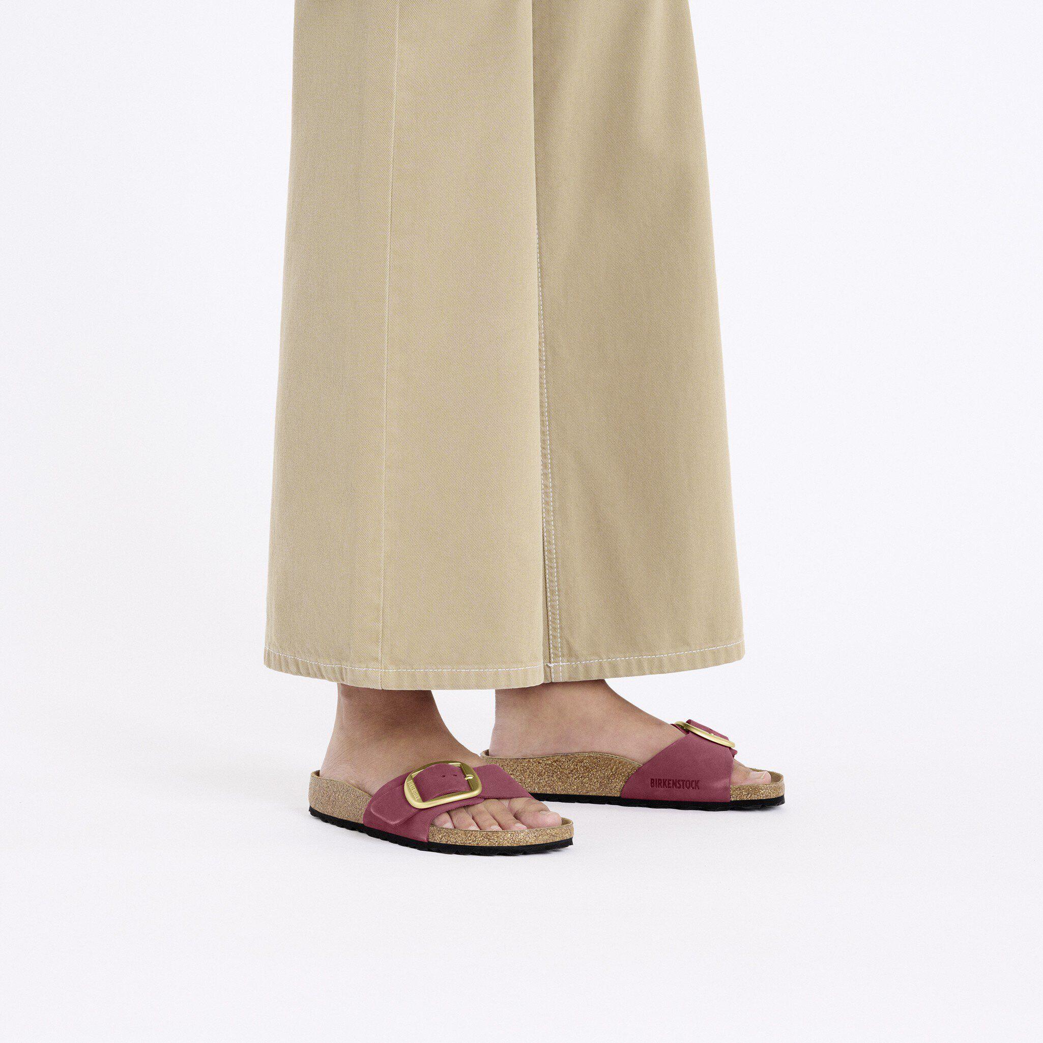 Madrid Big Buckle Nubuck Leather Ecru Product Image